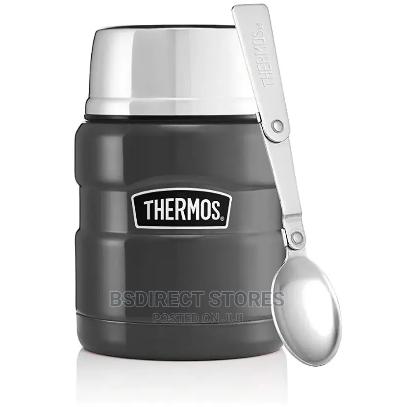 Thermos GUN METAL Stainless Steel Insulated King Food Flask