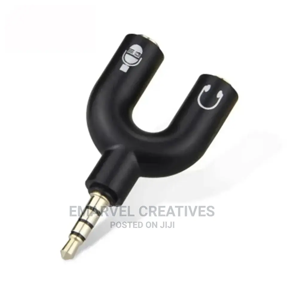 3.5mm Stereo Audio Splitter Earphone Headset + Microphone