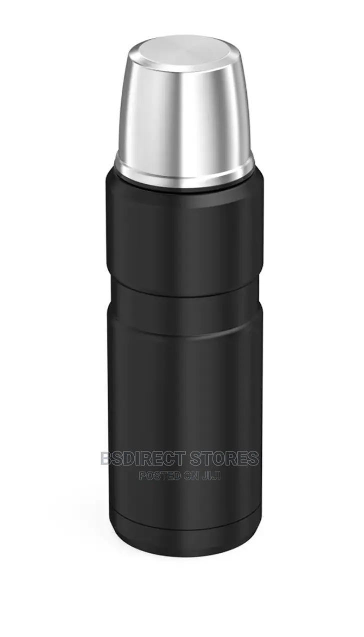 Thermos MATT BLACK Stainless Steel King Drink Flask, 470ml