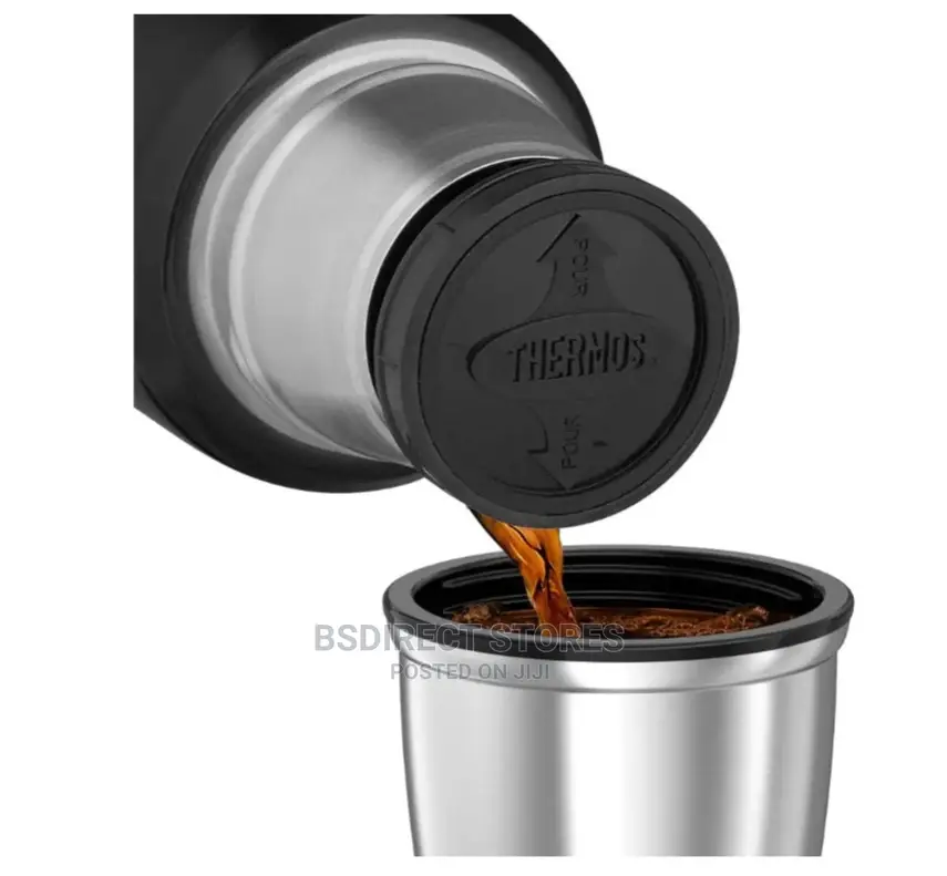 Thermos MATT BLACK Stainless Steel King Drink Flask, 470ml