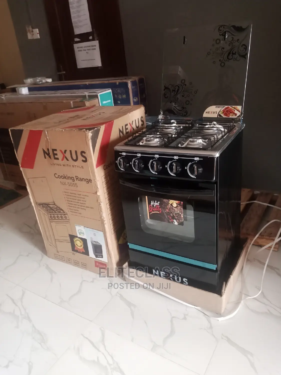 Nexus Gas Cooker NX-5055 With Glass Oven Door