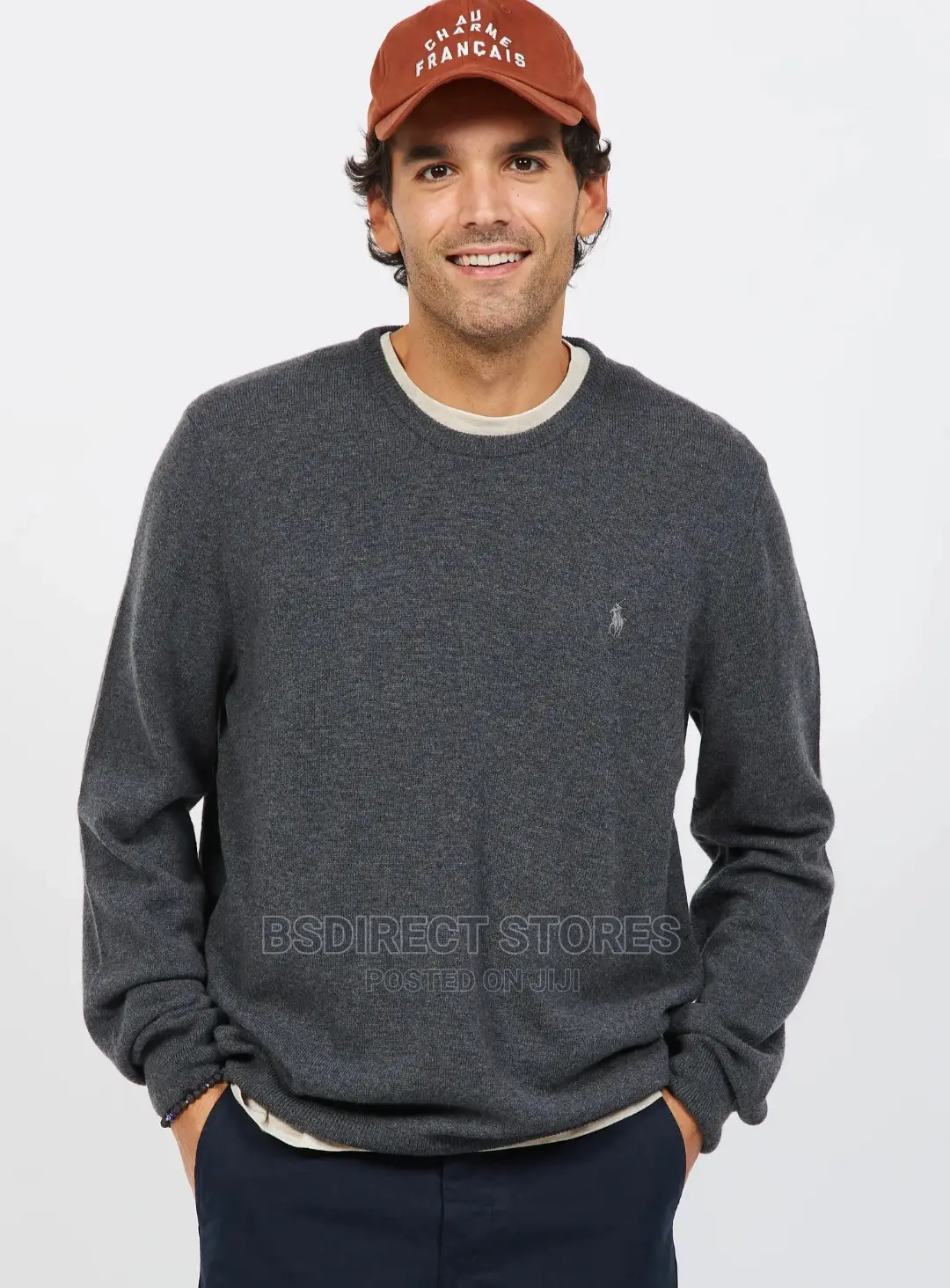 Pony Player Jumper With Embroidered Logo and Crew Neck