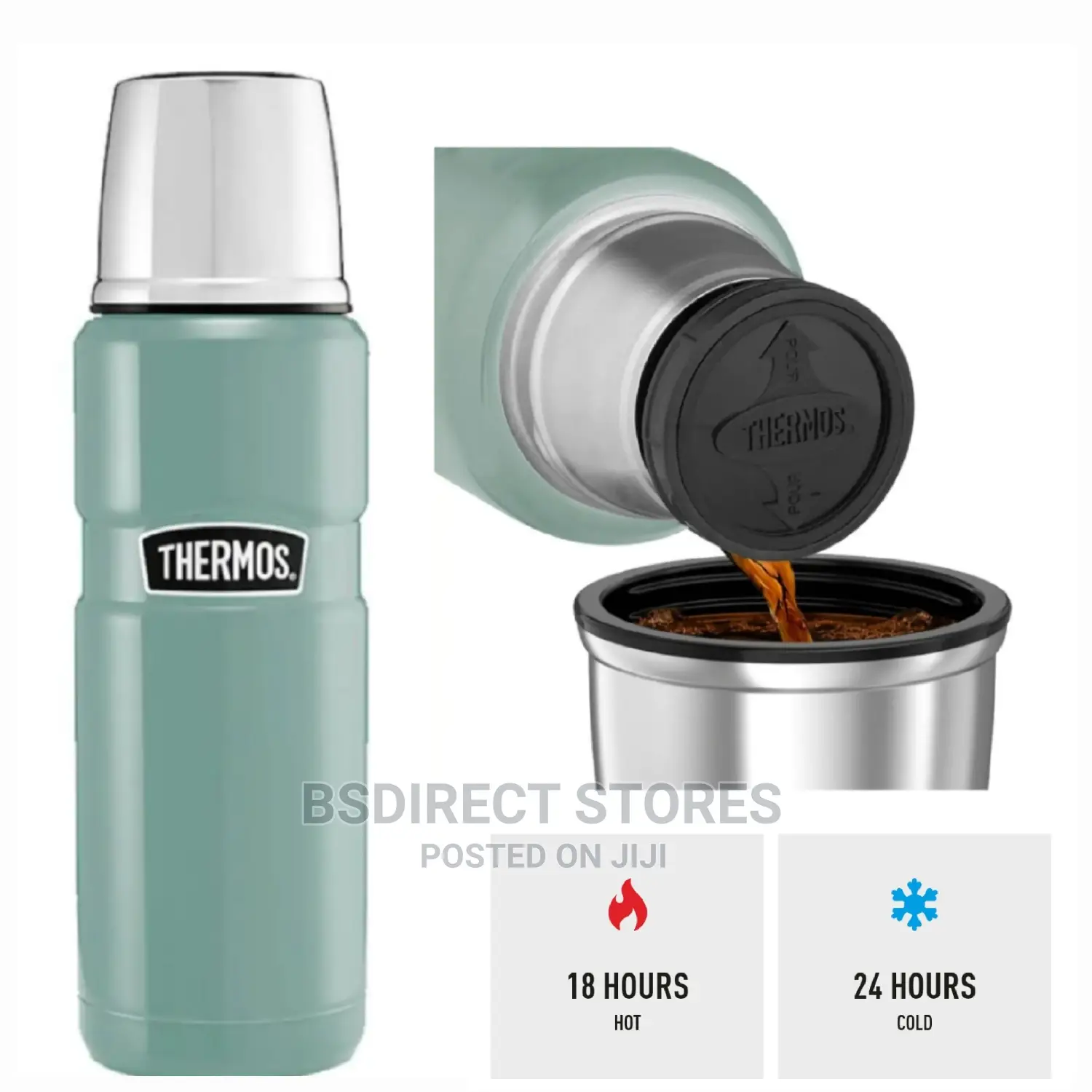 Thermos DUCK EGG Stainless Steel King Drink Flask, 470ml
