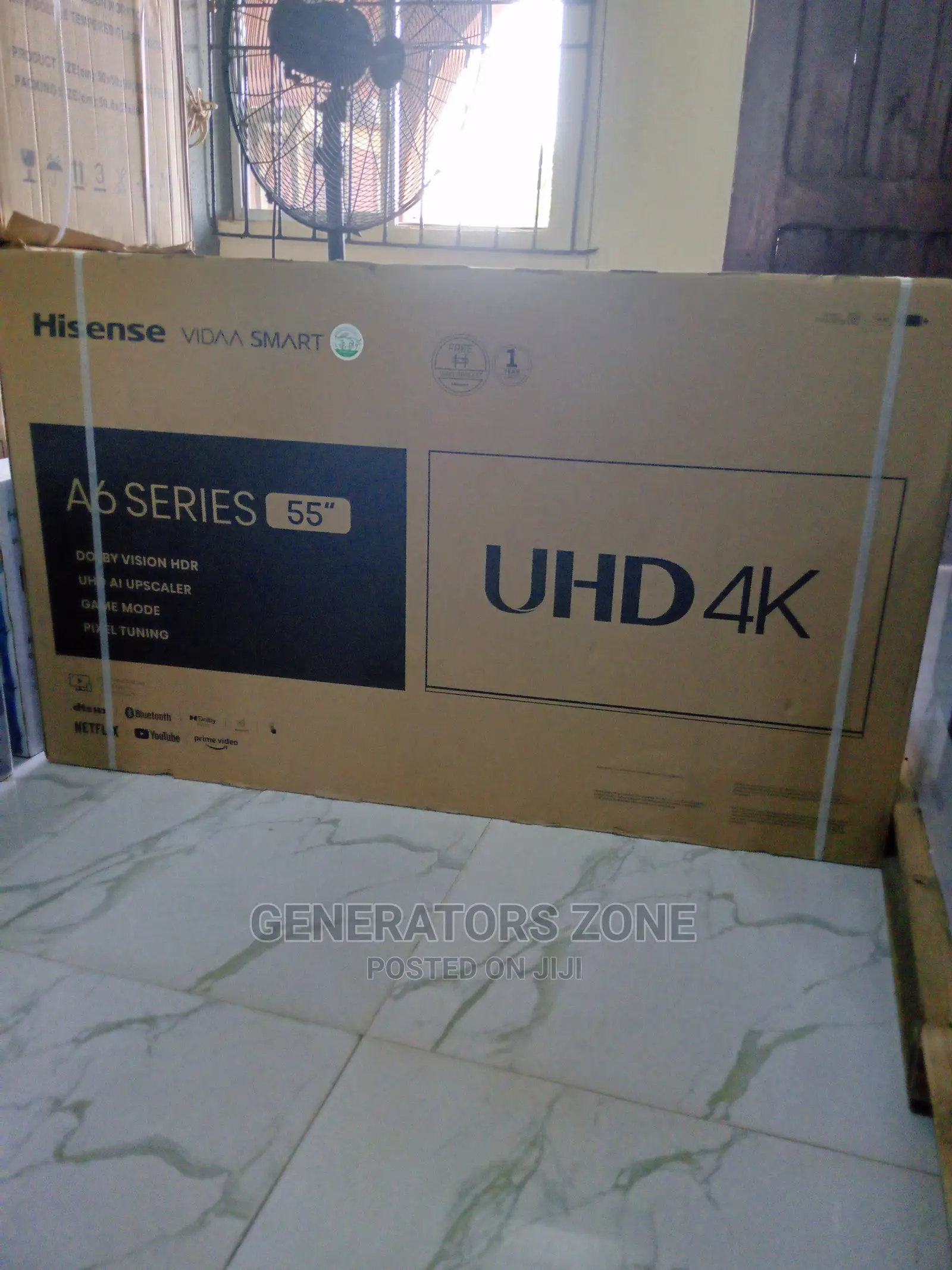 55a6h-55'' Hisense Smart TV (Free Wall Bracket+Netflix, Usb)
