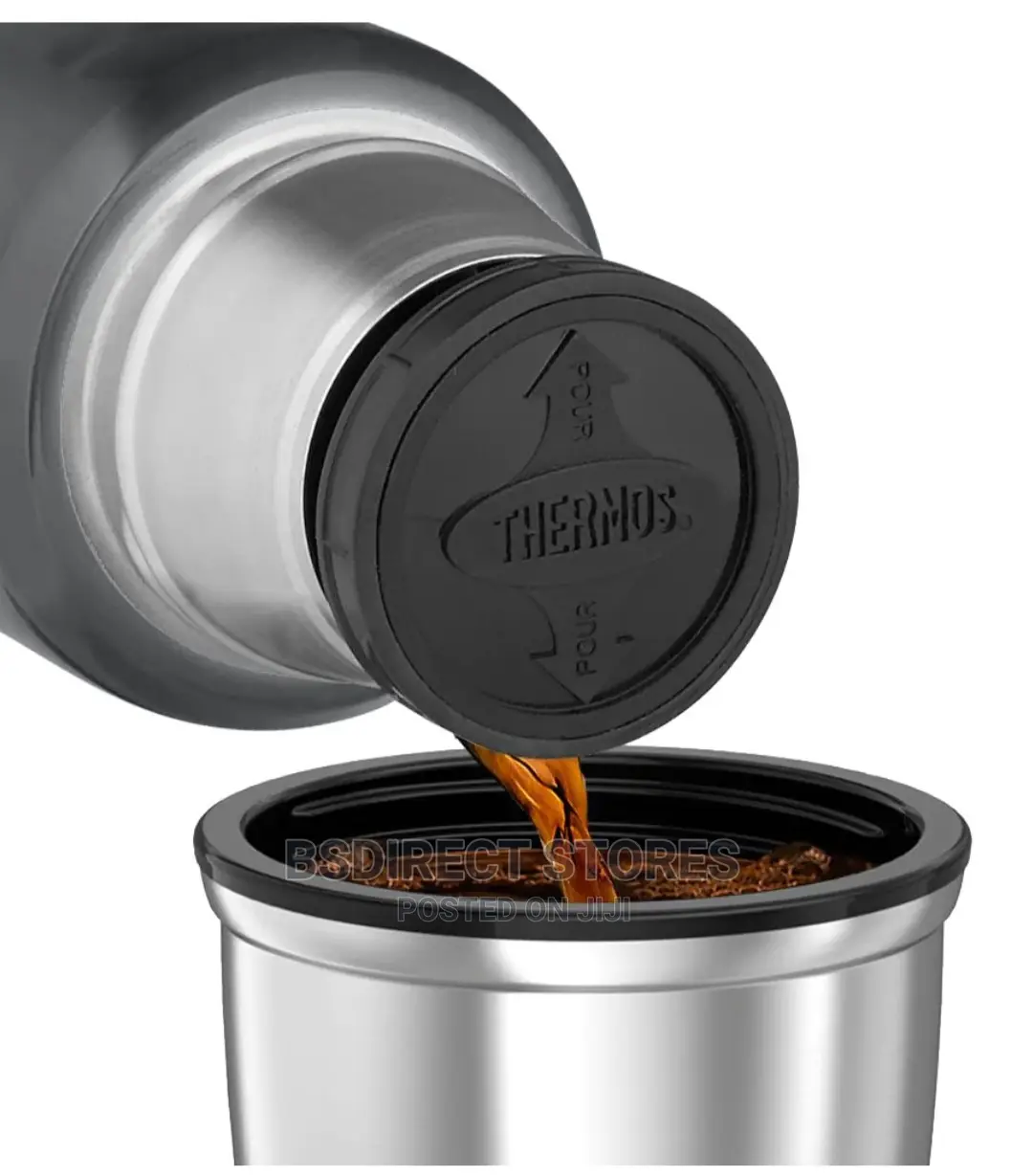 Thermos GUN METAL Stainless Steel King Drink Flask, 470ml