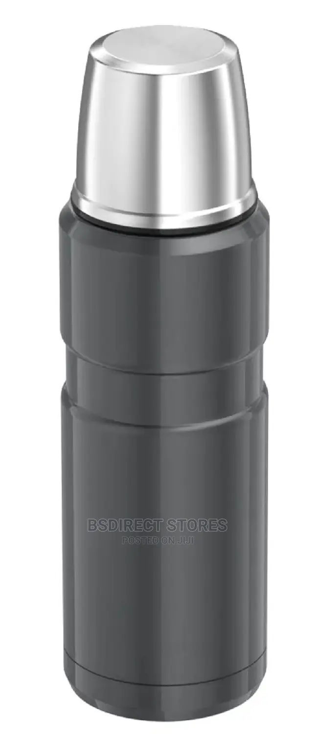 Thermos GUN METAL Stainless Steel King Drink Flask, 470ml