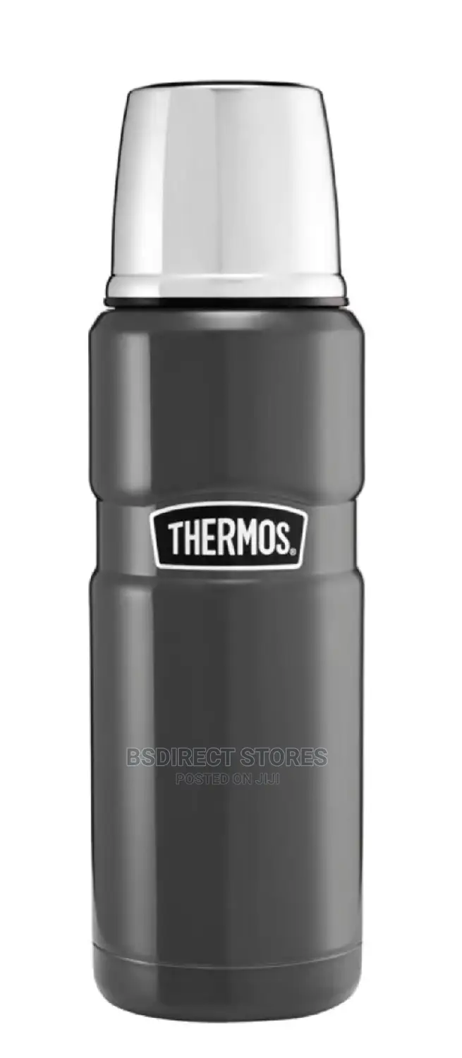 Thermos GUN METAL Stainless Steel King Drink Flask, 470ml