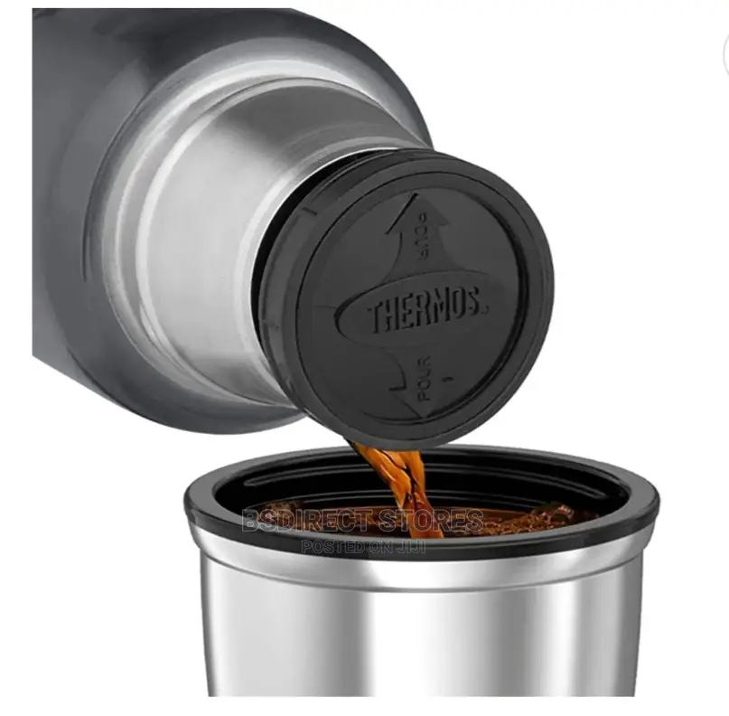 Thermos GUN METAL Stainless Steel King Drink Flask, 470ml