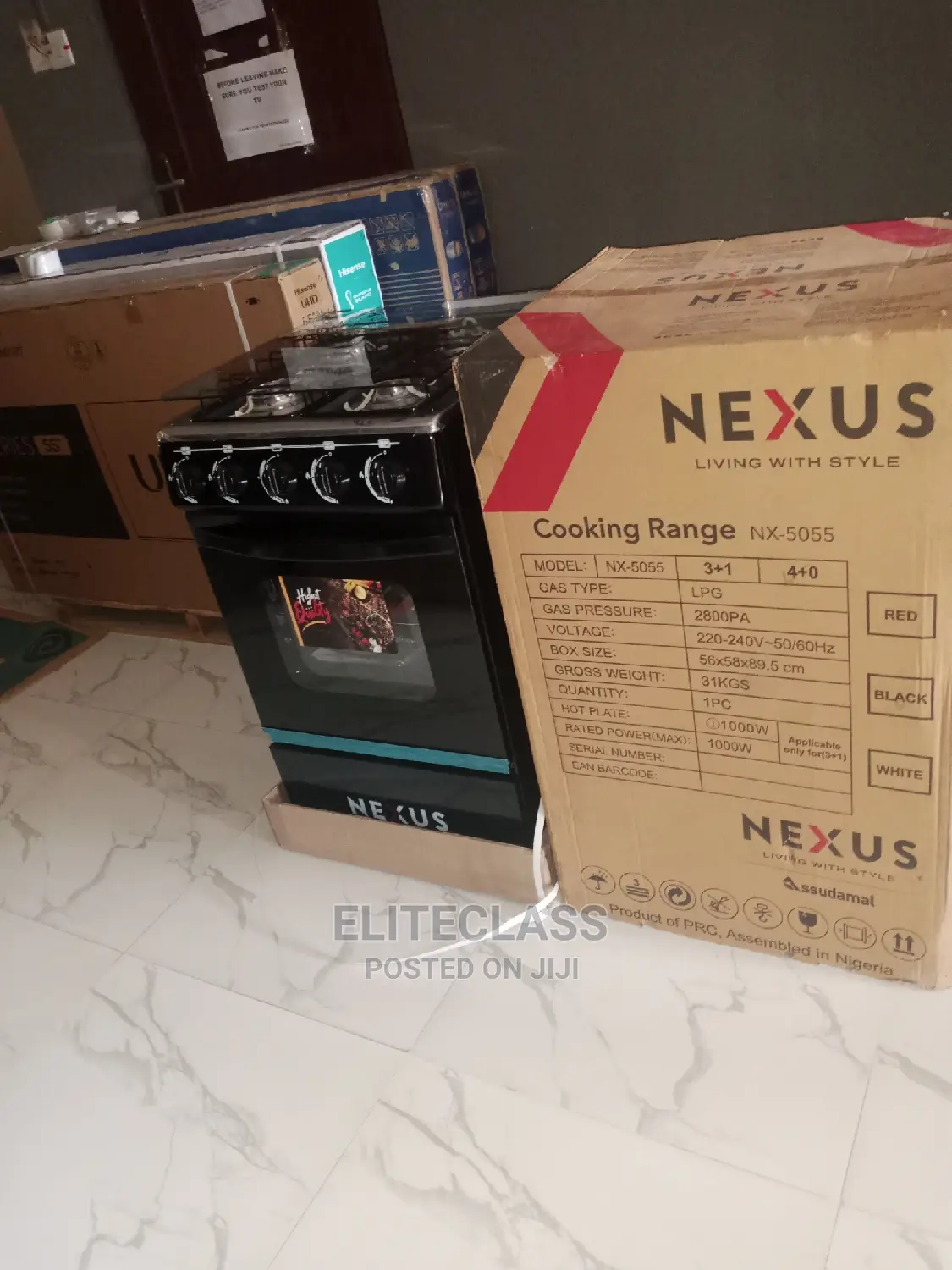 Brand New Nexus 4gas Burner +Oven With Stainless Steel Body