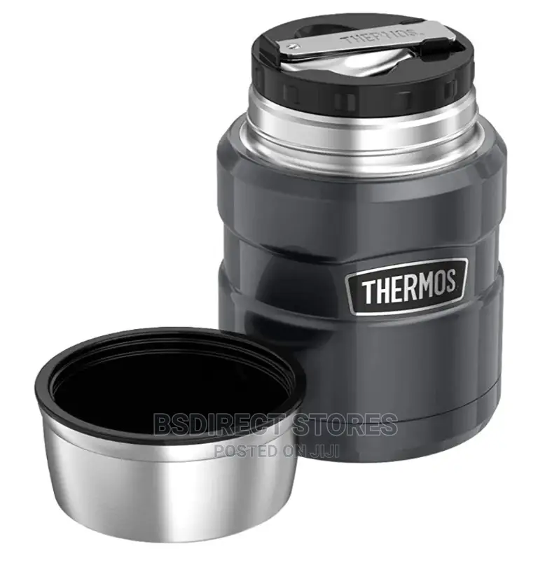 Thermos GUN METAL Stainless Steel Insulated King Food Flask