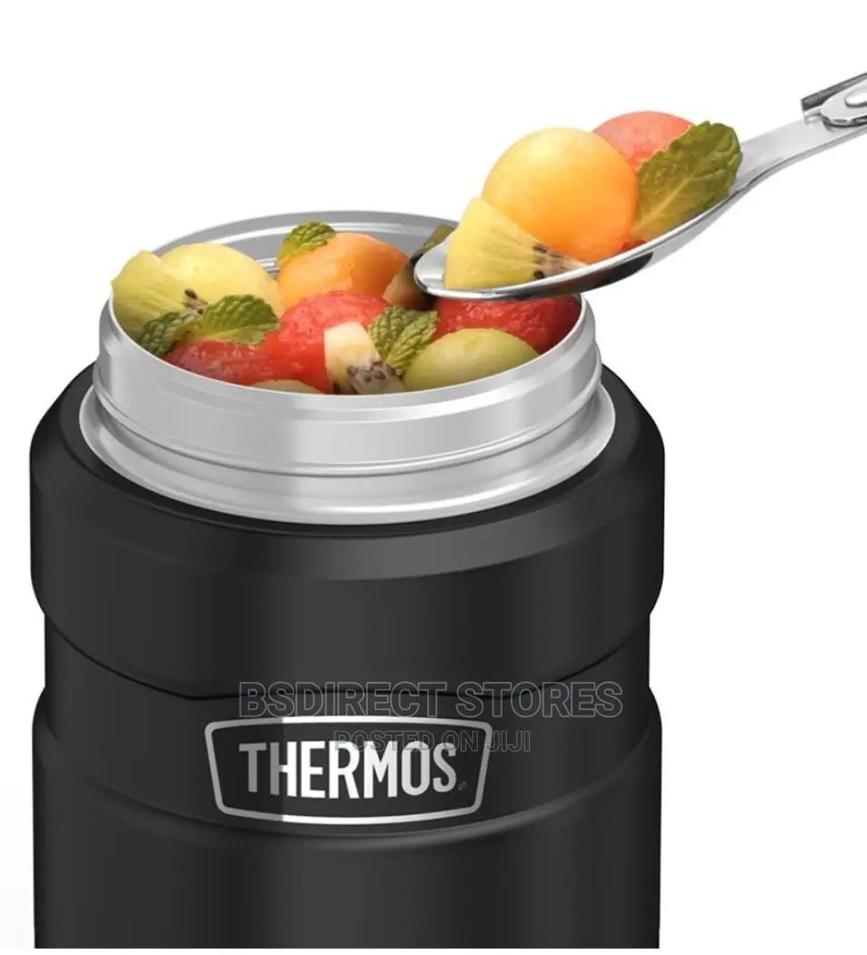Thermos BLACK Stainless Steel Insulated King Food Flask