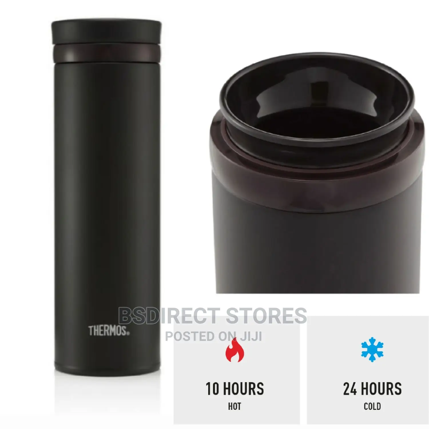 Thermos 350ml MATT BLACK Super Light Personal Travel Tumber