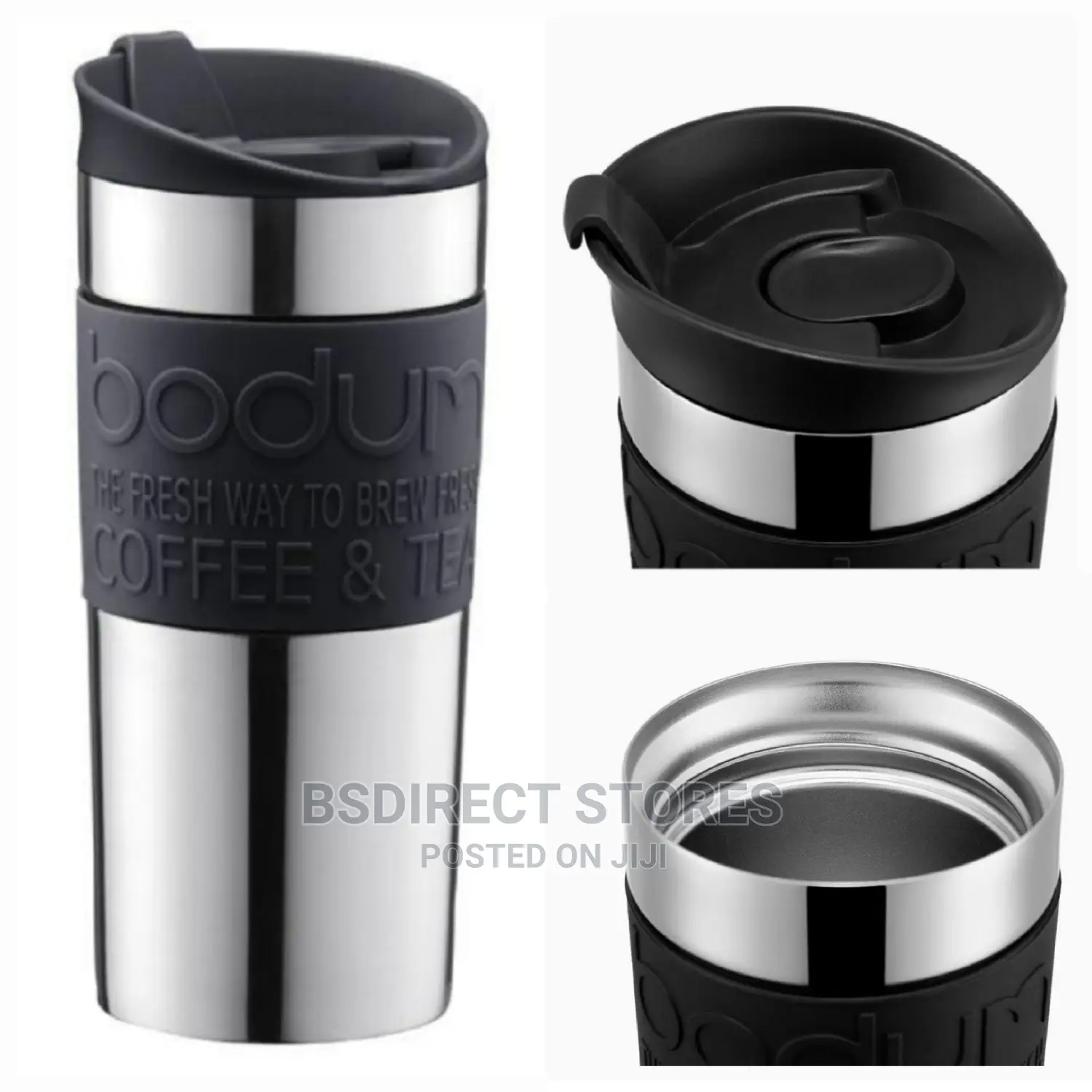 Bodum METAL Screw Lid Vacuum Stylish Travel Mug, 350ML