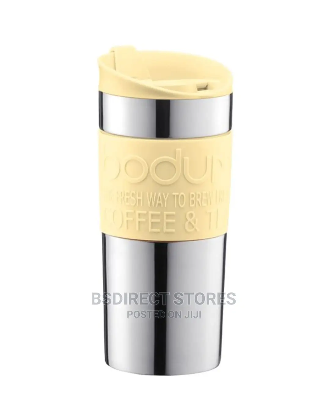 Bodum PASTEL YELLOW Screw Lid Vacuum Travel Mug, 350ML