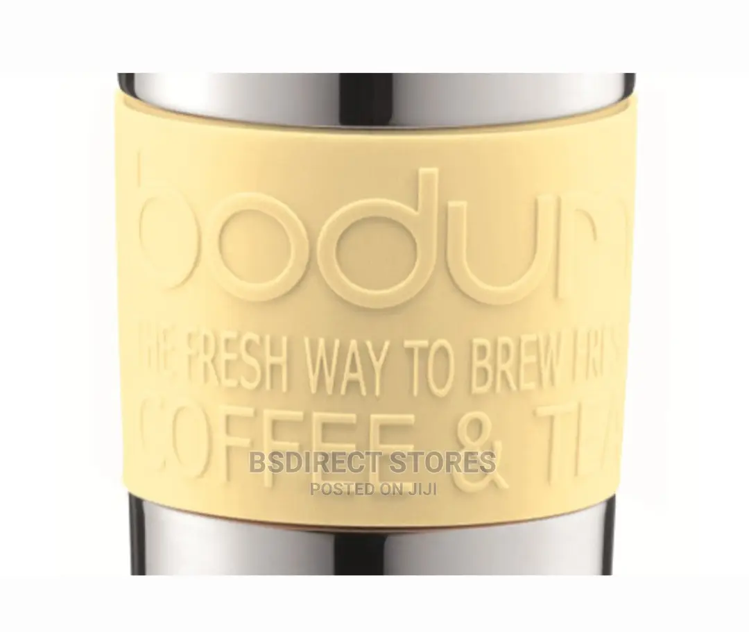 Bodum PASTEL YELLOW Screw Lid Vacuum Travel Mug, 350ML