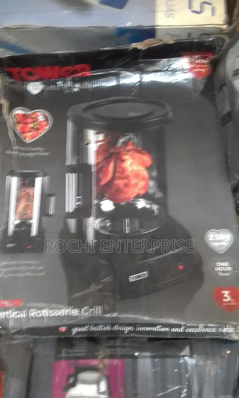 Tower T14005 Rotating Vertical Rotisserie Grill With Rotating Glass Door