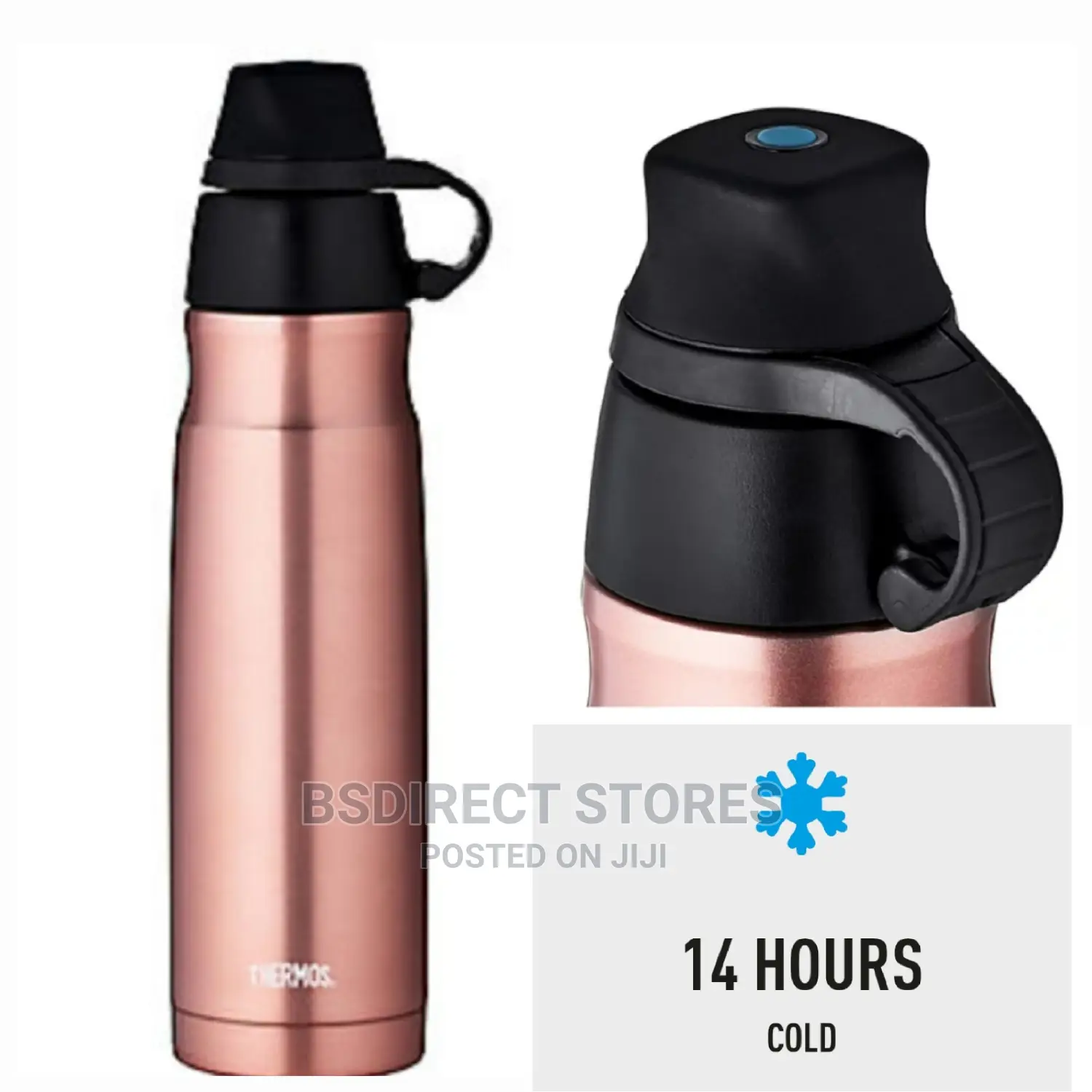 Thermos ROSE GOLD Carbonated Beverage Drinks Bottle 500ml