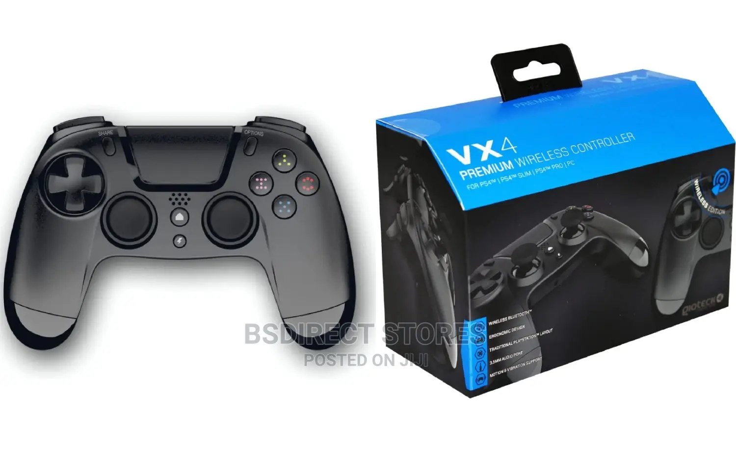 Gioteck VX4 Wireless Black Controller on Playstation 4