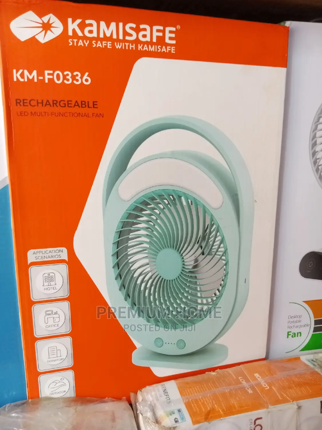 Kamisafe Led Multifunctional Rechargeable Table Fan