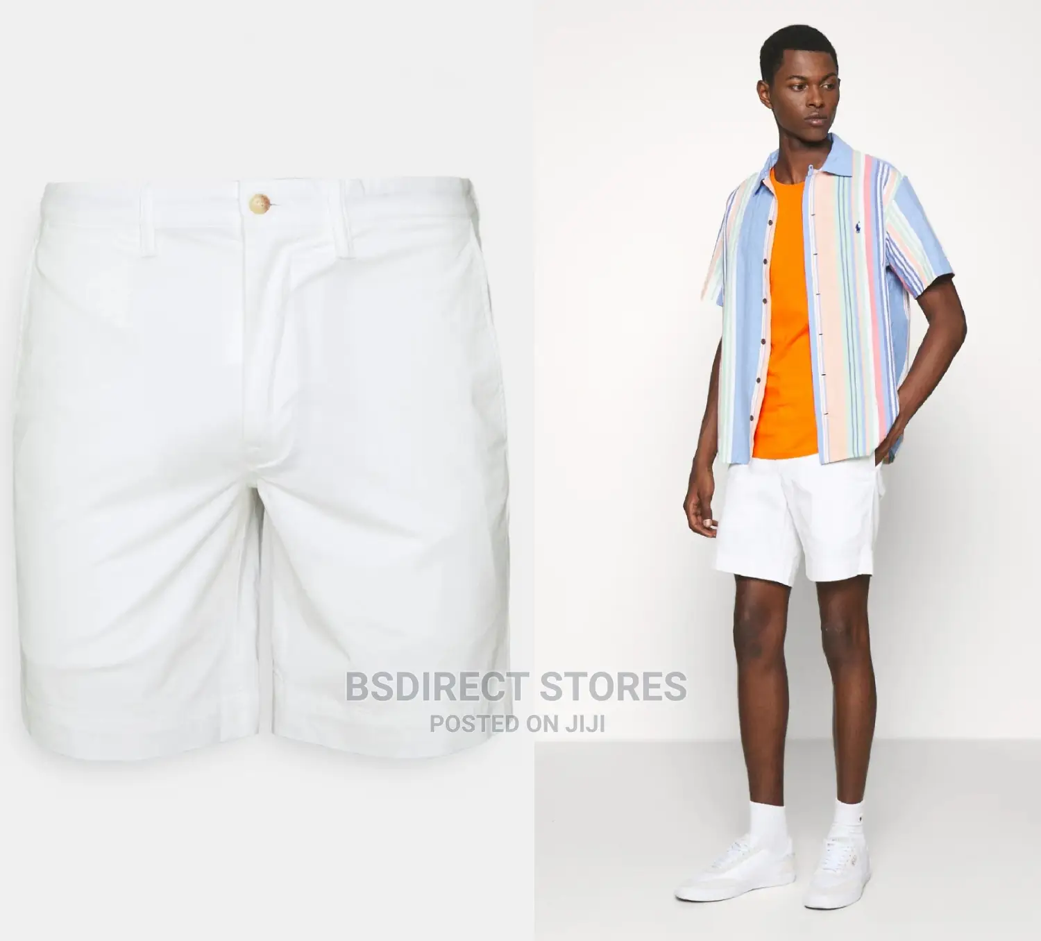 Polo Ralph Lauren WHITE 9 INCH Classic Chino Short Size 36