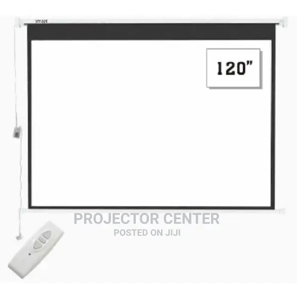 120X120 Electric Remote Controlled Projector Screen