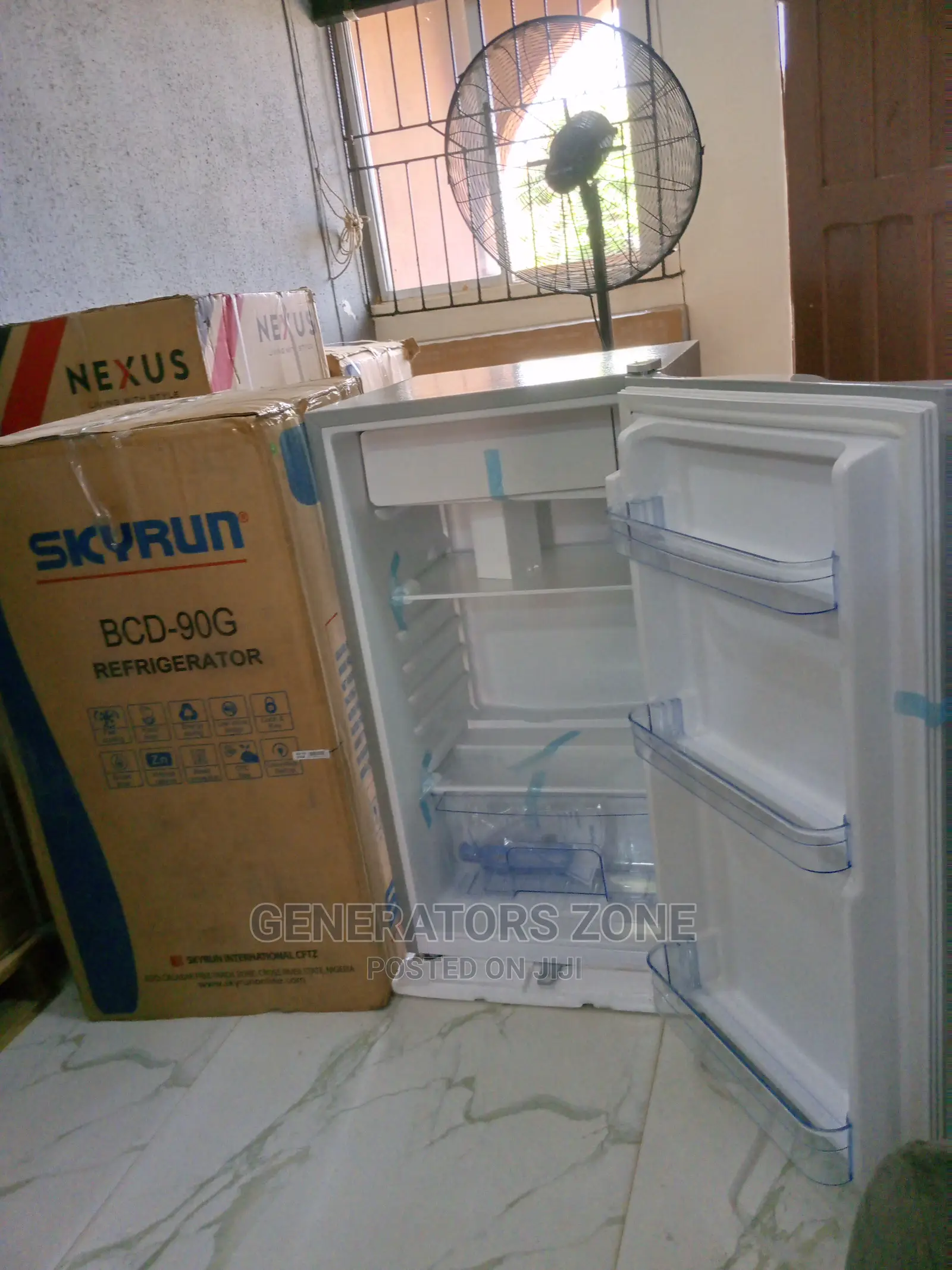 Skyrun 90L Single Door Anti-Rust Fridge BCD-90G+KEY