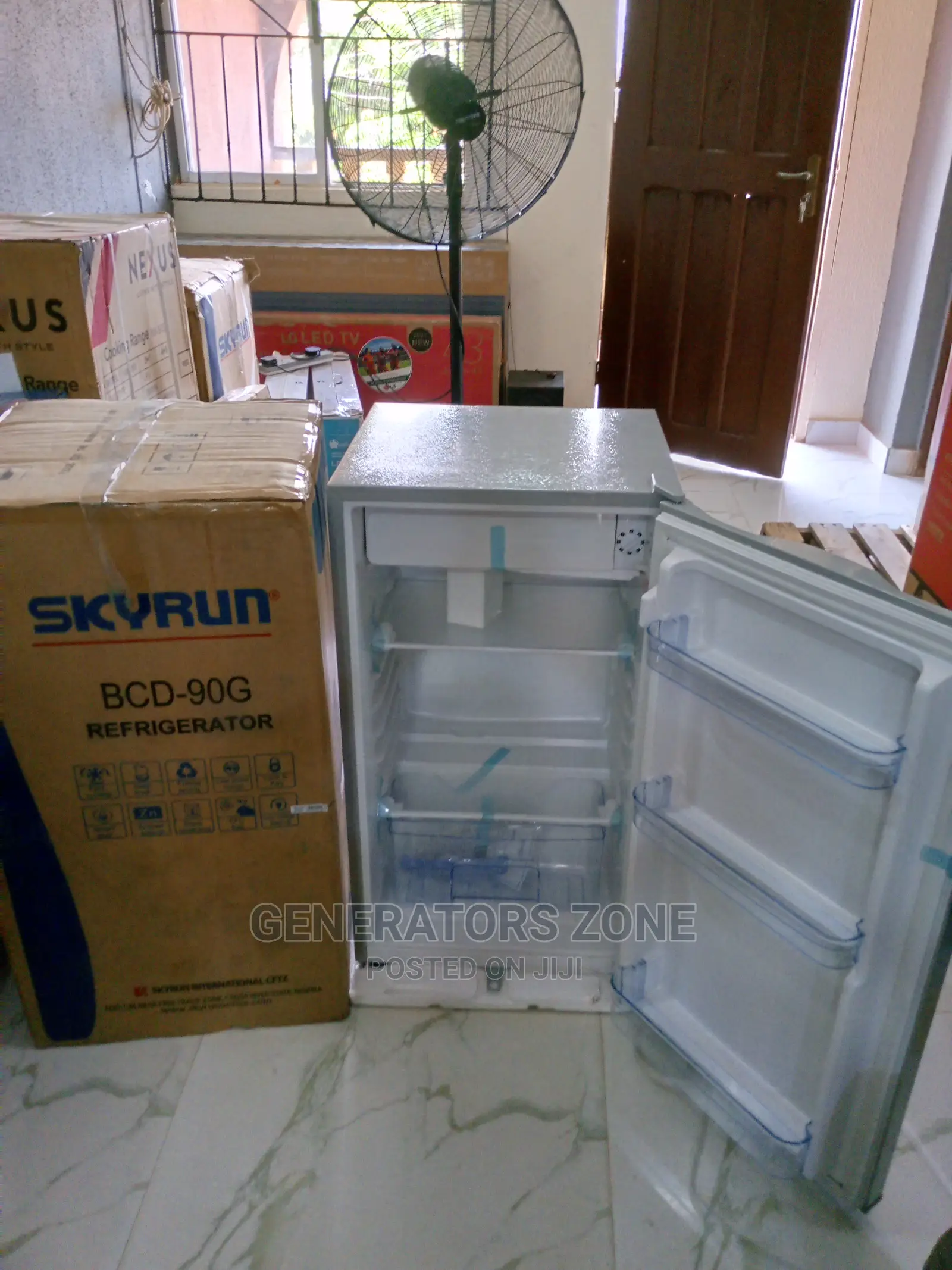 SILVER- Skyrun Refrigerator 90 Liters;SINGLE Door Low Noise