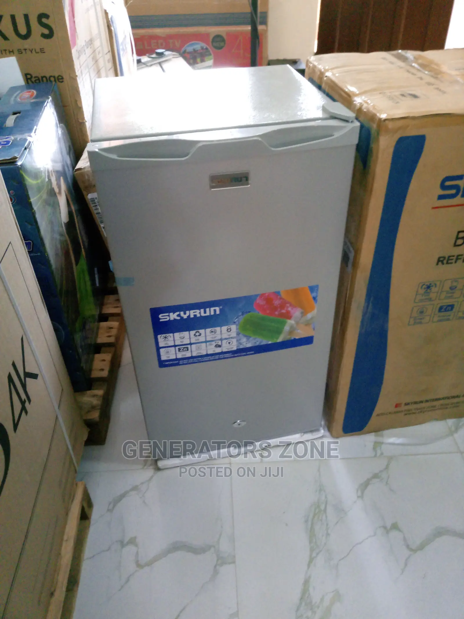 SILVER- Skyrun Refrigerator 90 Liters;SINGLE Door Low Noise