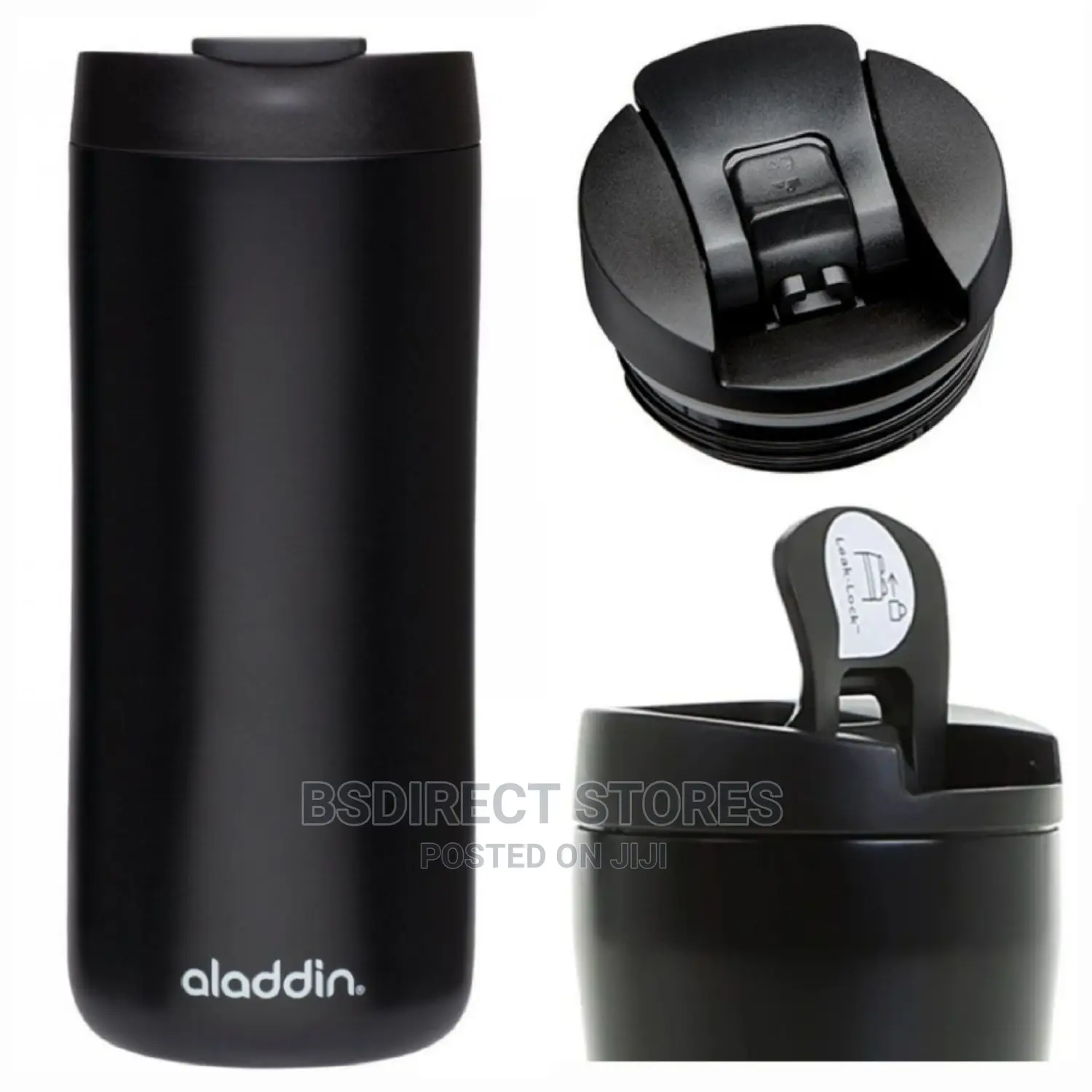 Aladdin BLACK Leak Lock Thermavac Insulated Vacuum Mug 350ml