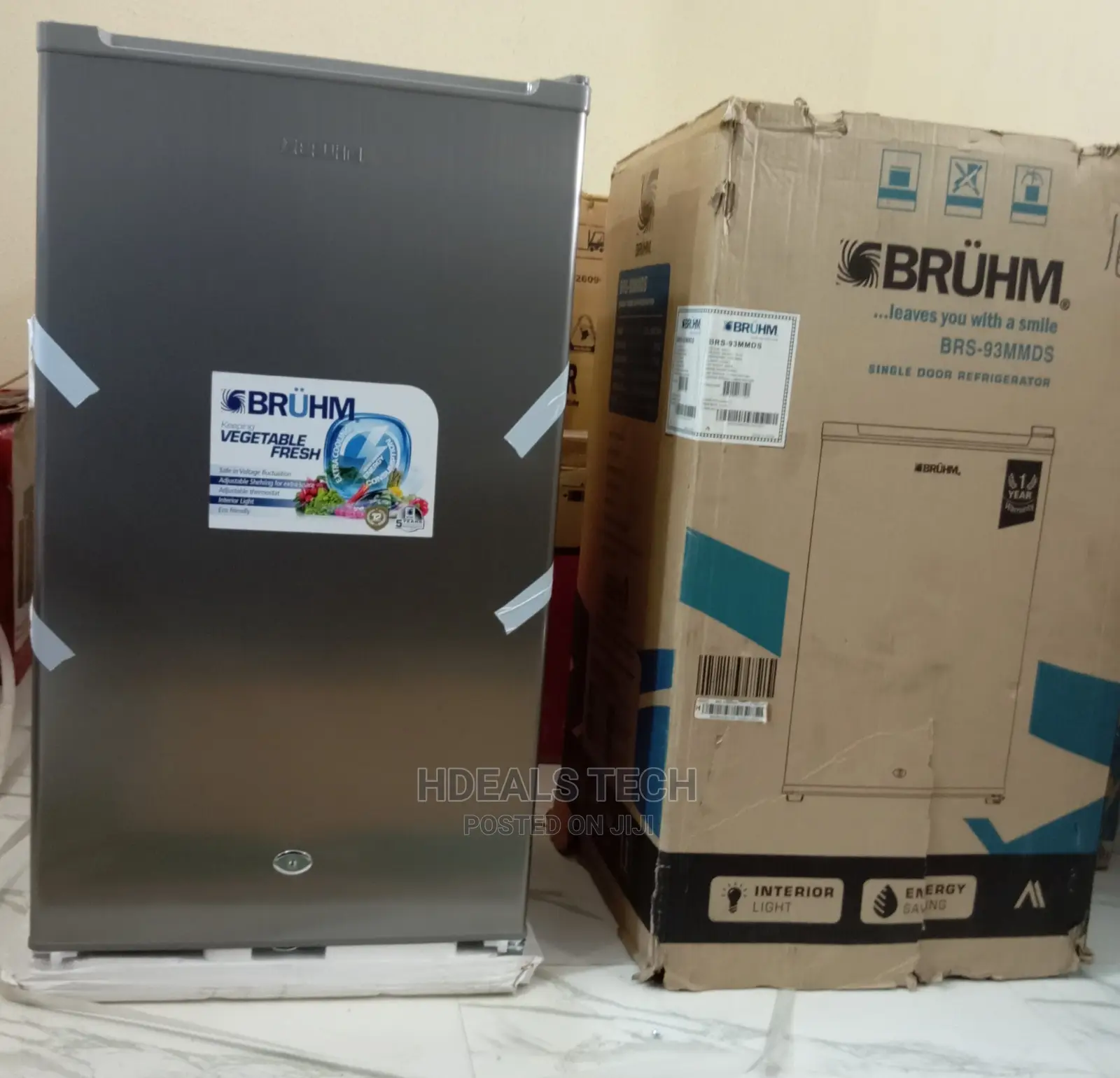 New BRUHM Single Door Refrigerator [BRS-93MMDS].