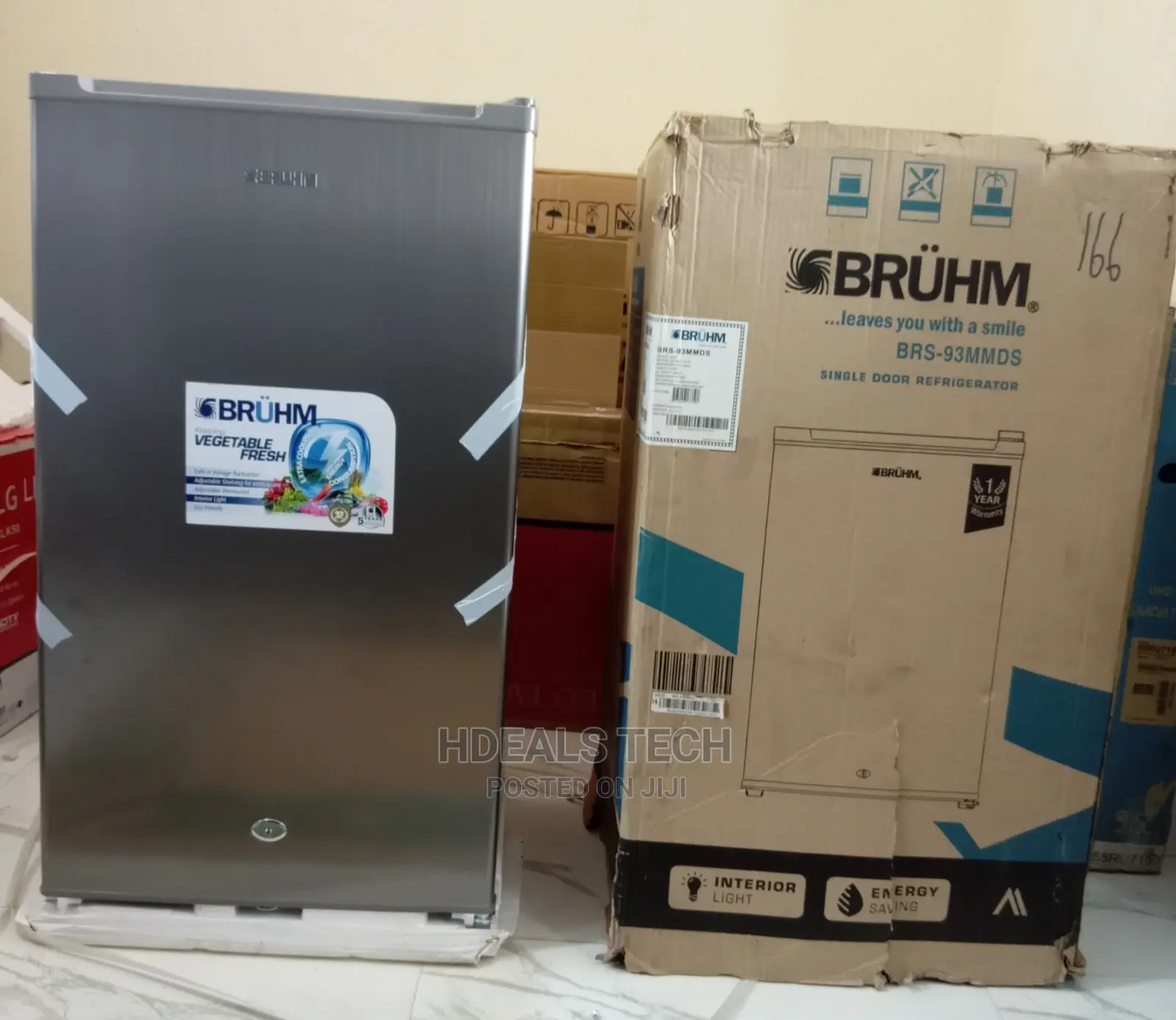 New BRUHM Single Door Refrigerator [BRS-93MMDS].