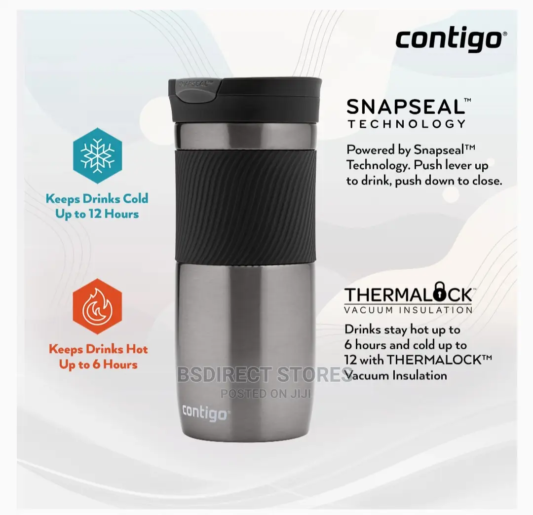 Contigo GUN METAL Snapseal Leakproof Travel Tumbler 450ml