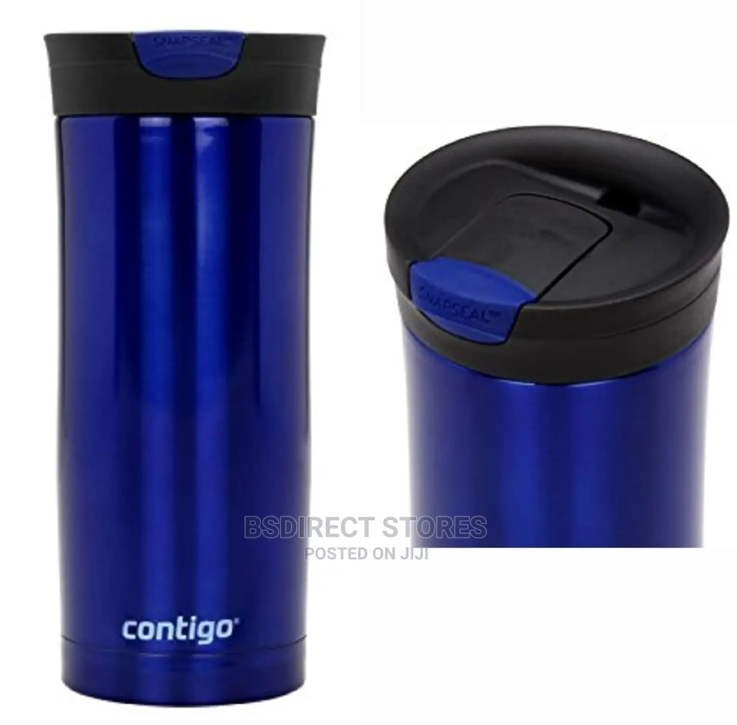 Contigo Huron DEEP BLUE Travel Snapseal Stainless Steel Mug