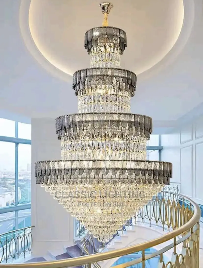 Modern Luxury Crystal Chandelier Double-Storey Duplex Light