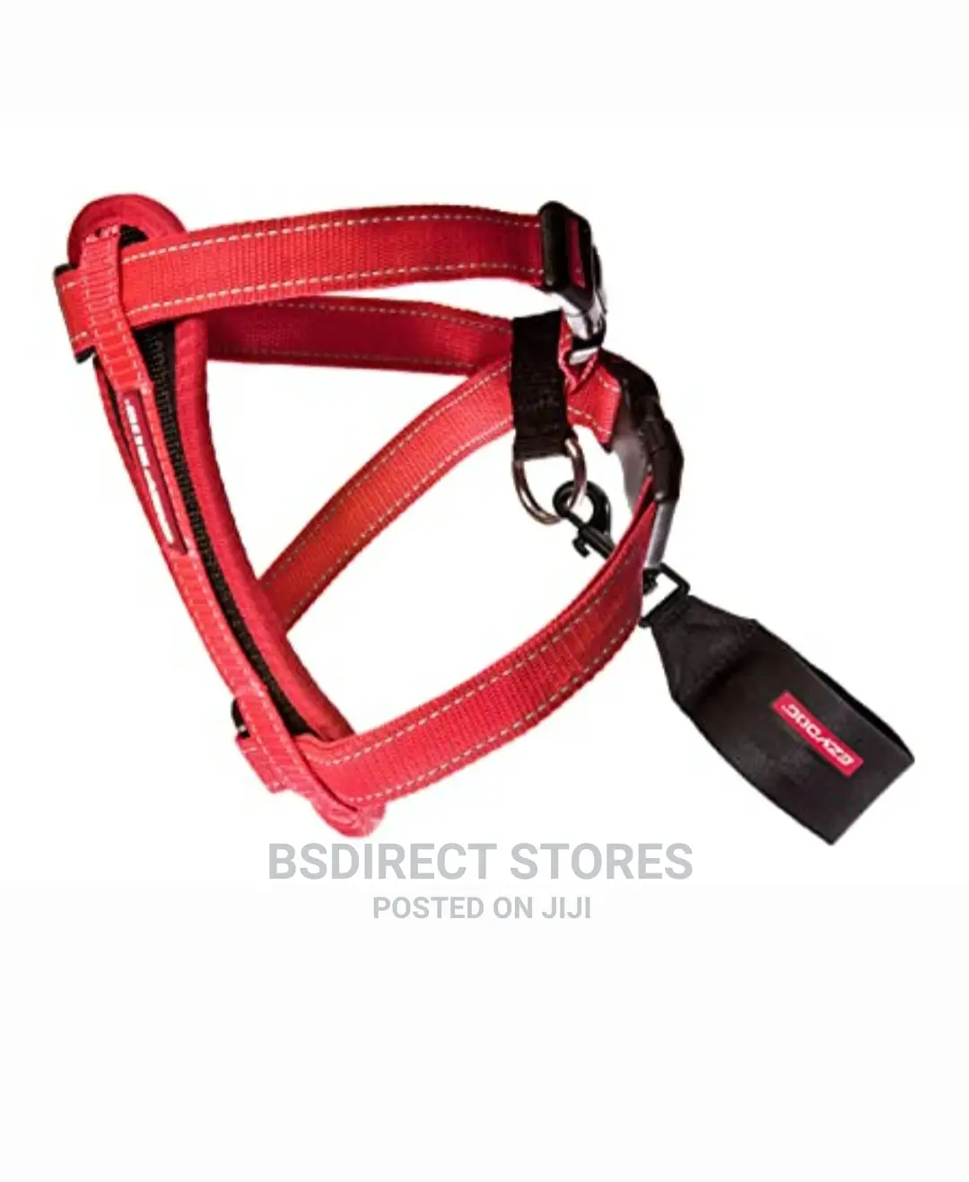 Ezydog RED LARGE Chest Plate Harness + Car Seat Restraint