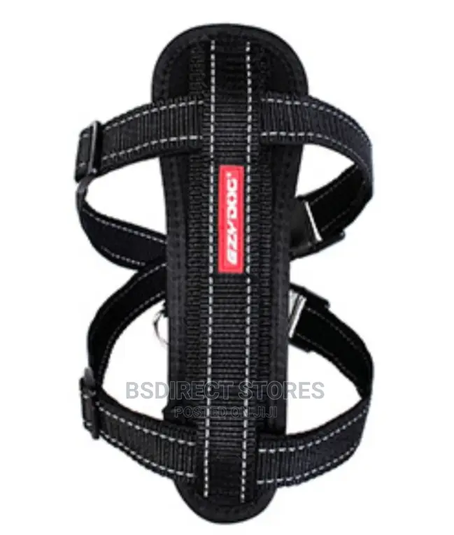 Ezydog BLACK SMALL Chest Plate Harness + Car Seat Restraint