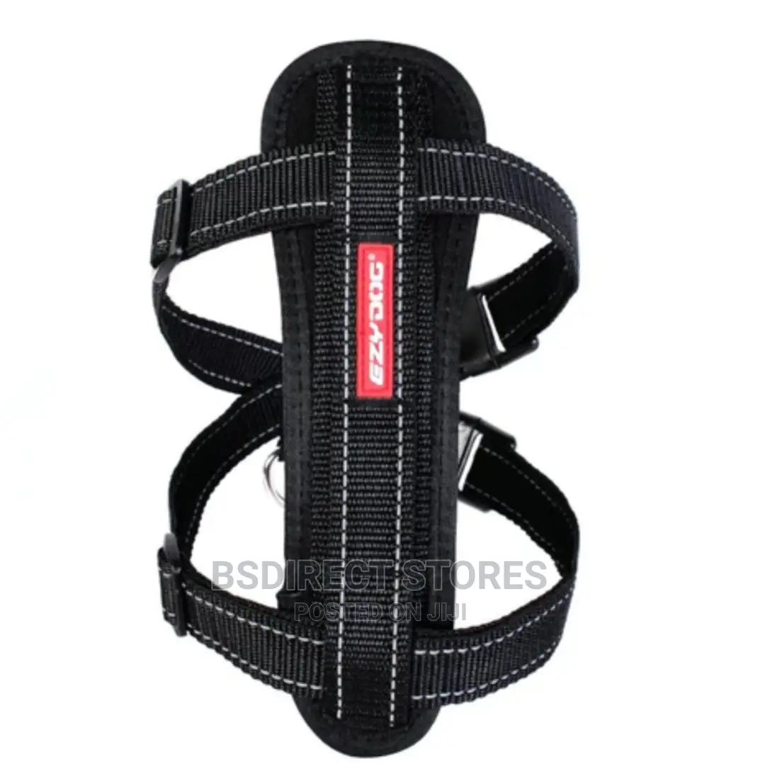 Ezydog BLACK EXTRA LARGE Chest Plate Harness + Car Restraint