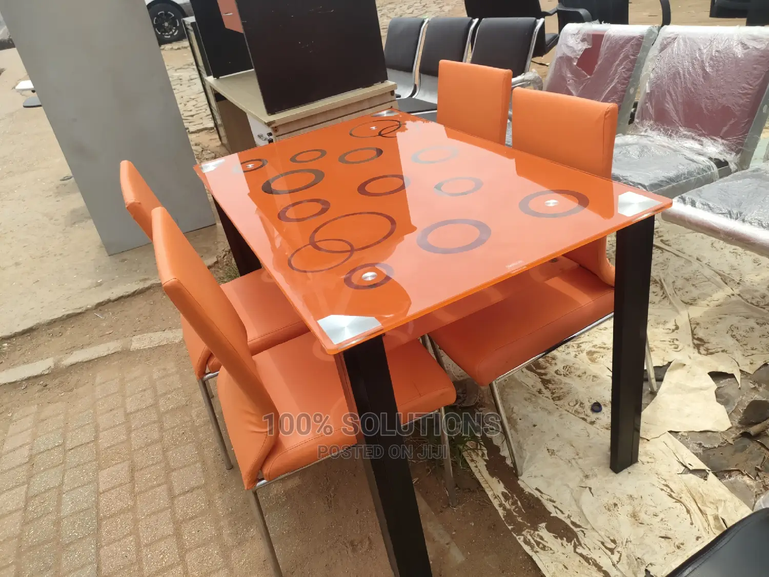 Leather Chair With Standard Table Dinning Sets for Sale