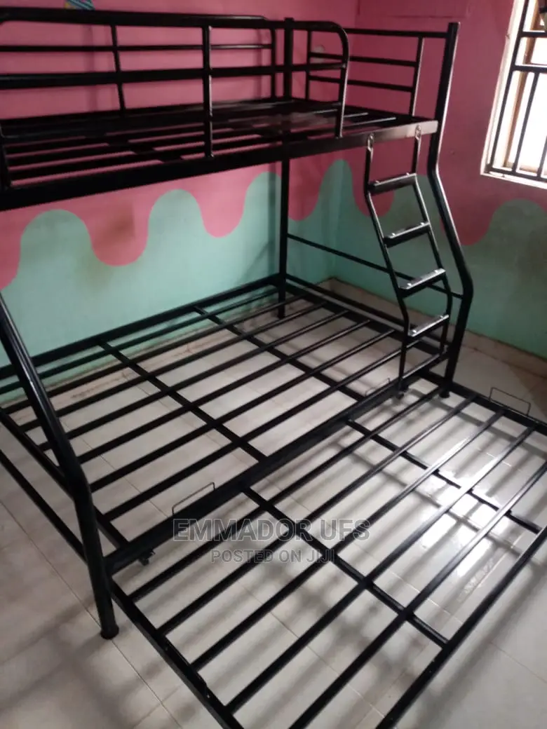 Trio Metal Bed With Pull Out Underneath Bed
