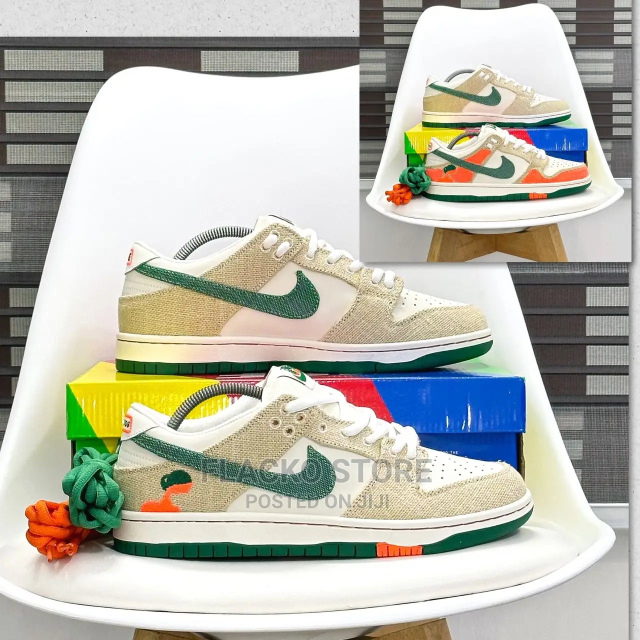 Jarritos X Nike Sb Dunk Low Safety Orange Malachite Sneakers