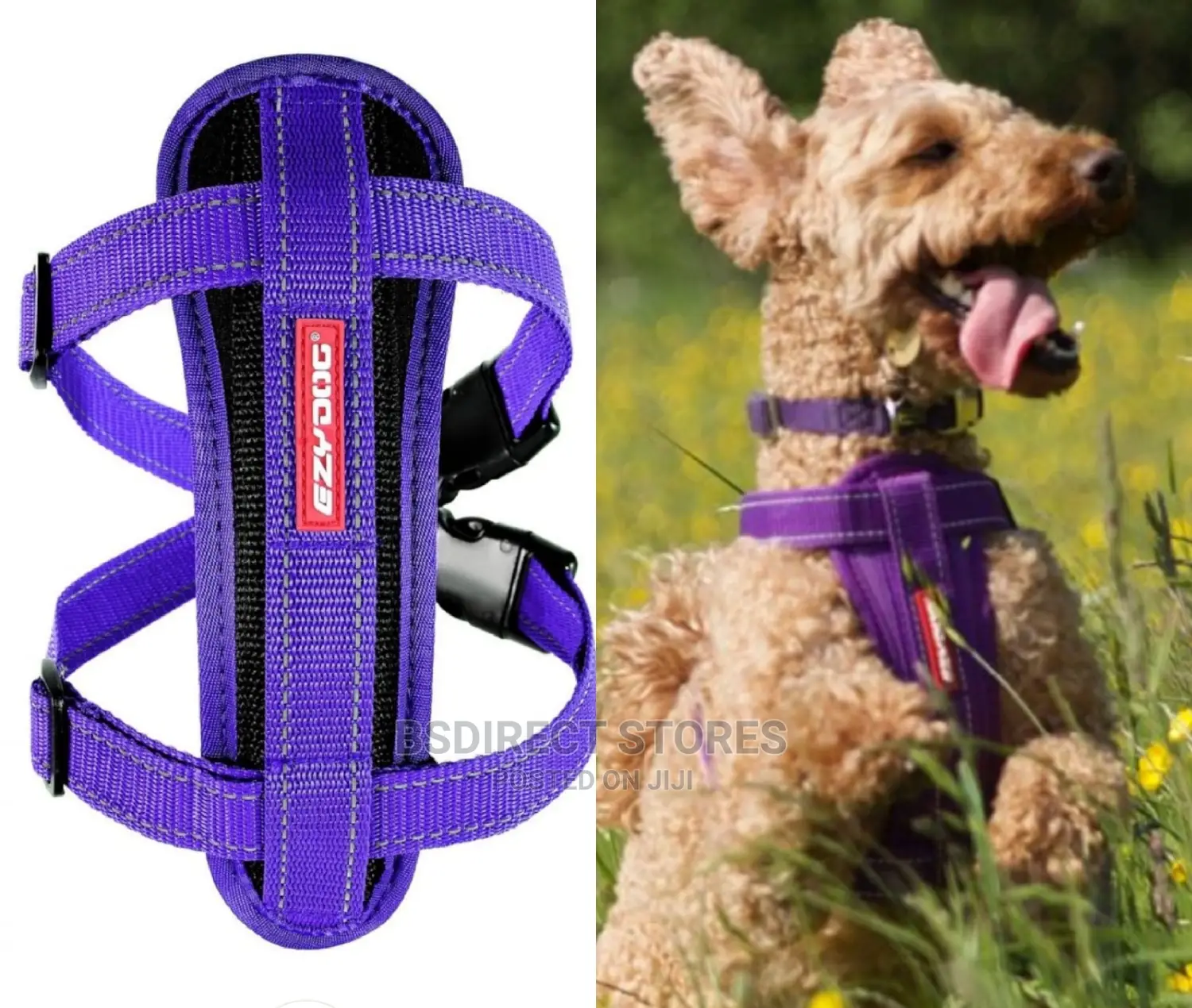Ezydog PURPLE SMALL Chest Plate Harness + Car Seat Restraint