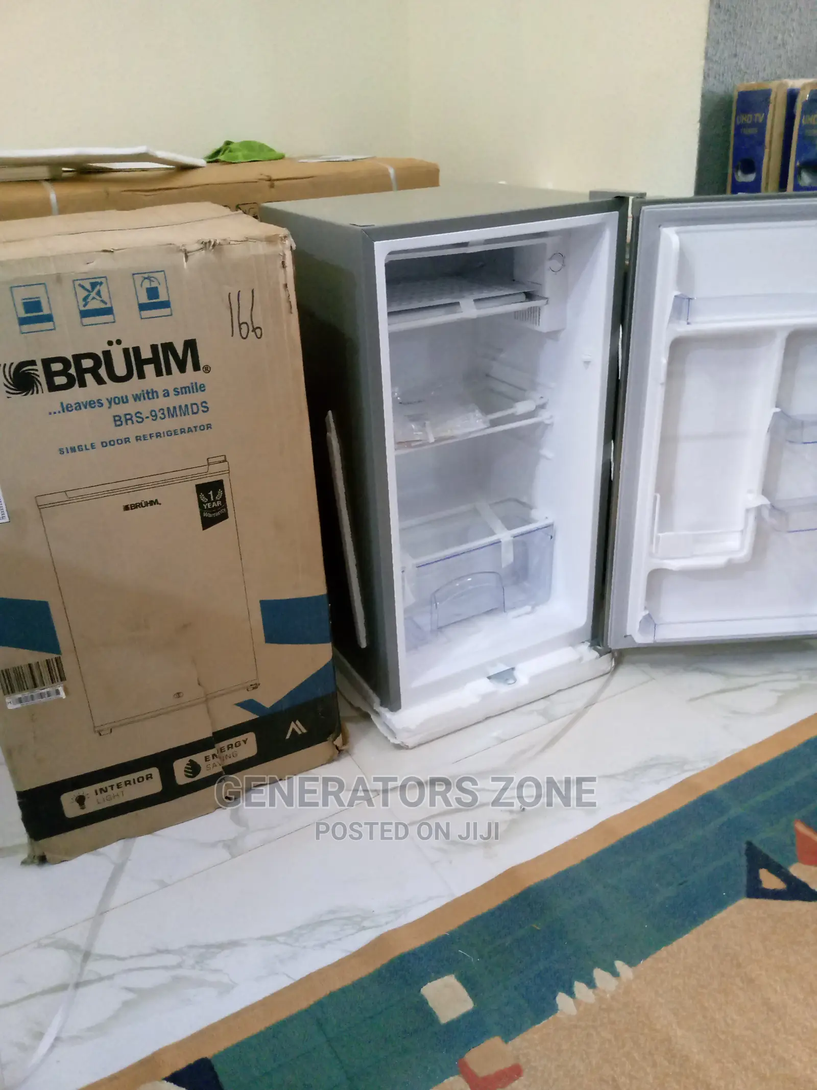 Bruhm Single Door Refrigerator -BRS-93mmds -93l( Low Noise)