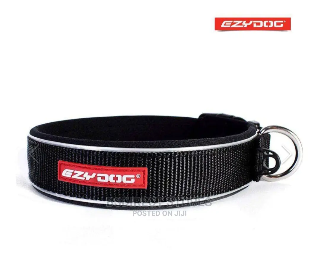 Ezydog MEDIUM BLACK Neo Classic Collar Strong Reflective