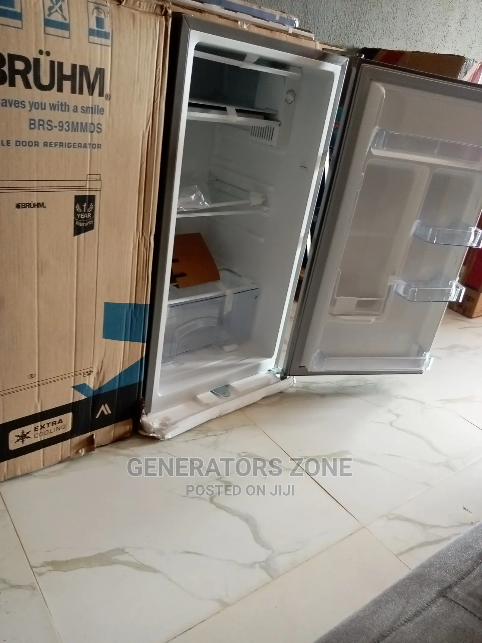 Fast Cooling Bruhm Table Top Fridge-BRS-93mmds-Silver