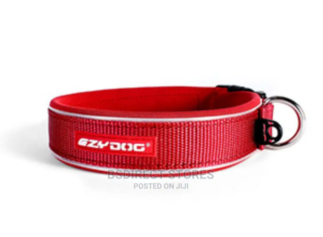 Ezydog LARGE RED Neo Classic Collar Strong Reflective
