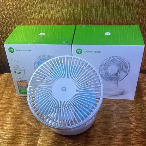 80 Degree Rotation Desktop Rechargeable Fan