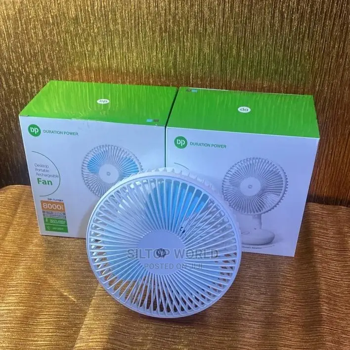 80 Degree Rotation Desktop Rechargeable Fan