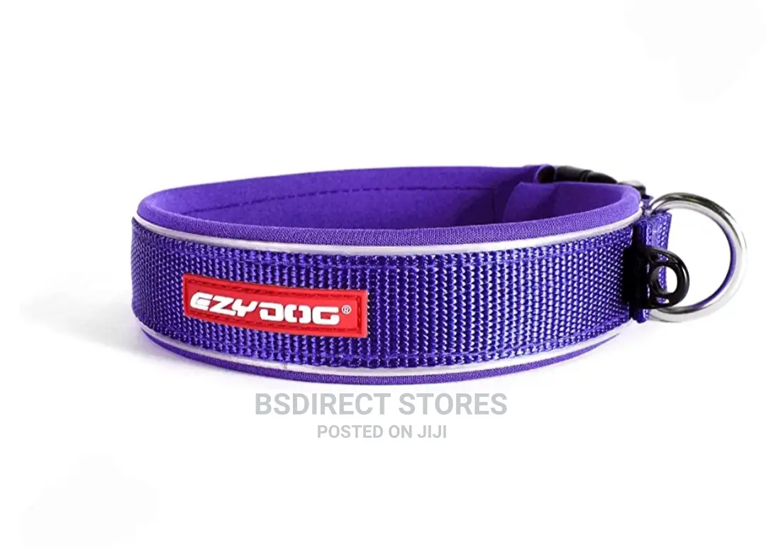 Ezydog PURPLE LARGE Neo Dog Classic Collar Strong Reflective