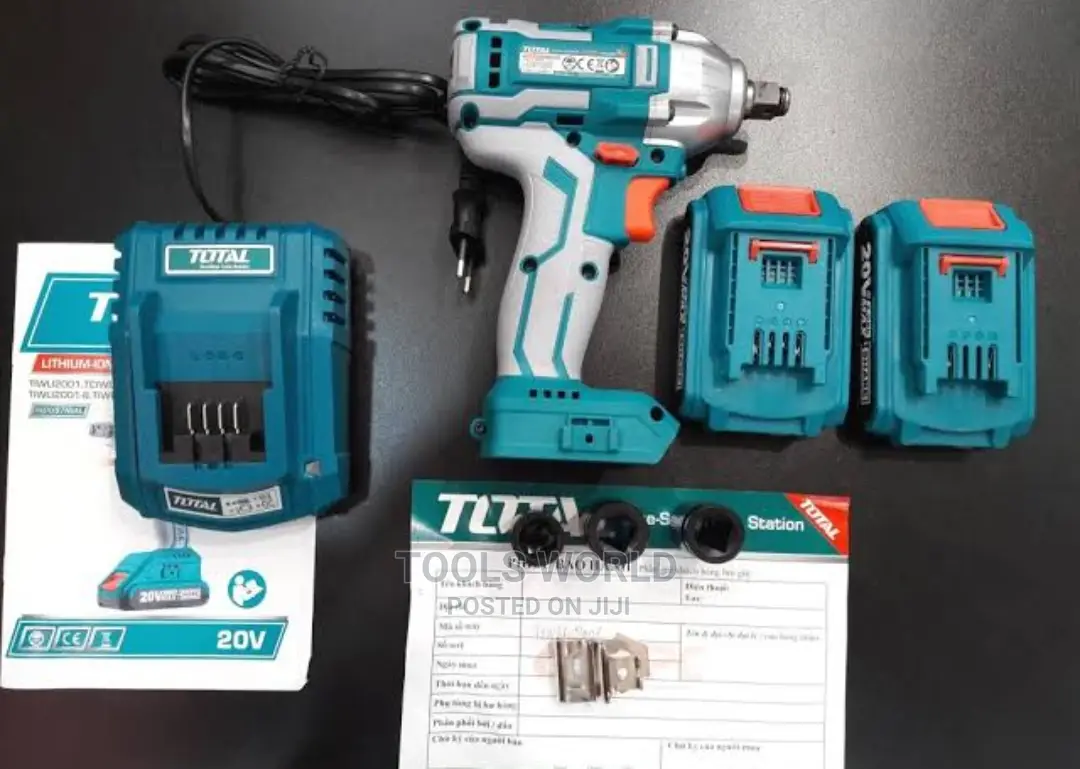 TOTAL 20V Cordless Impact Wrench Brushless Impact