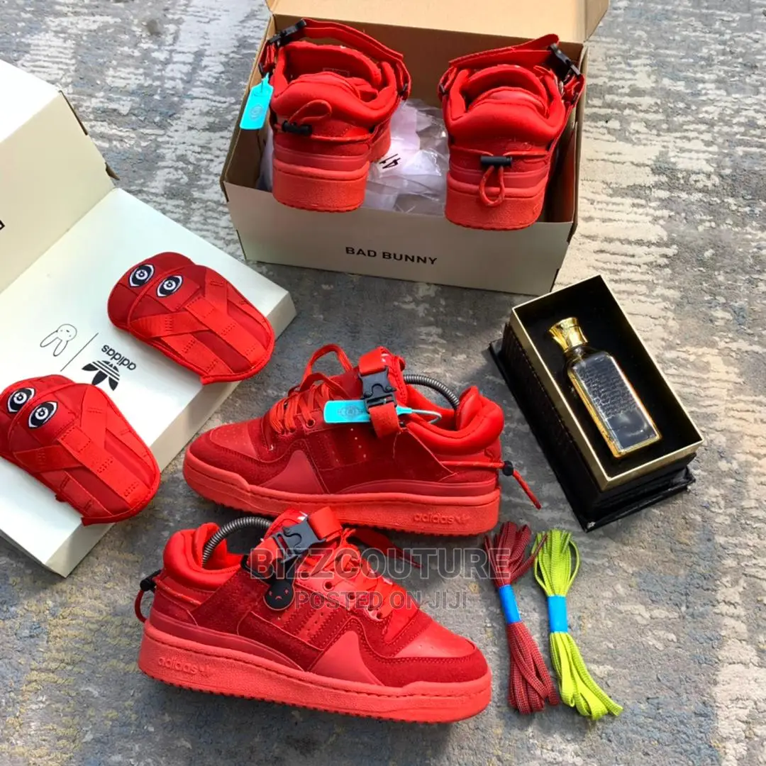 Original Adidas X Bad Bunny Forum Low Red Acailable in Store